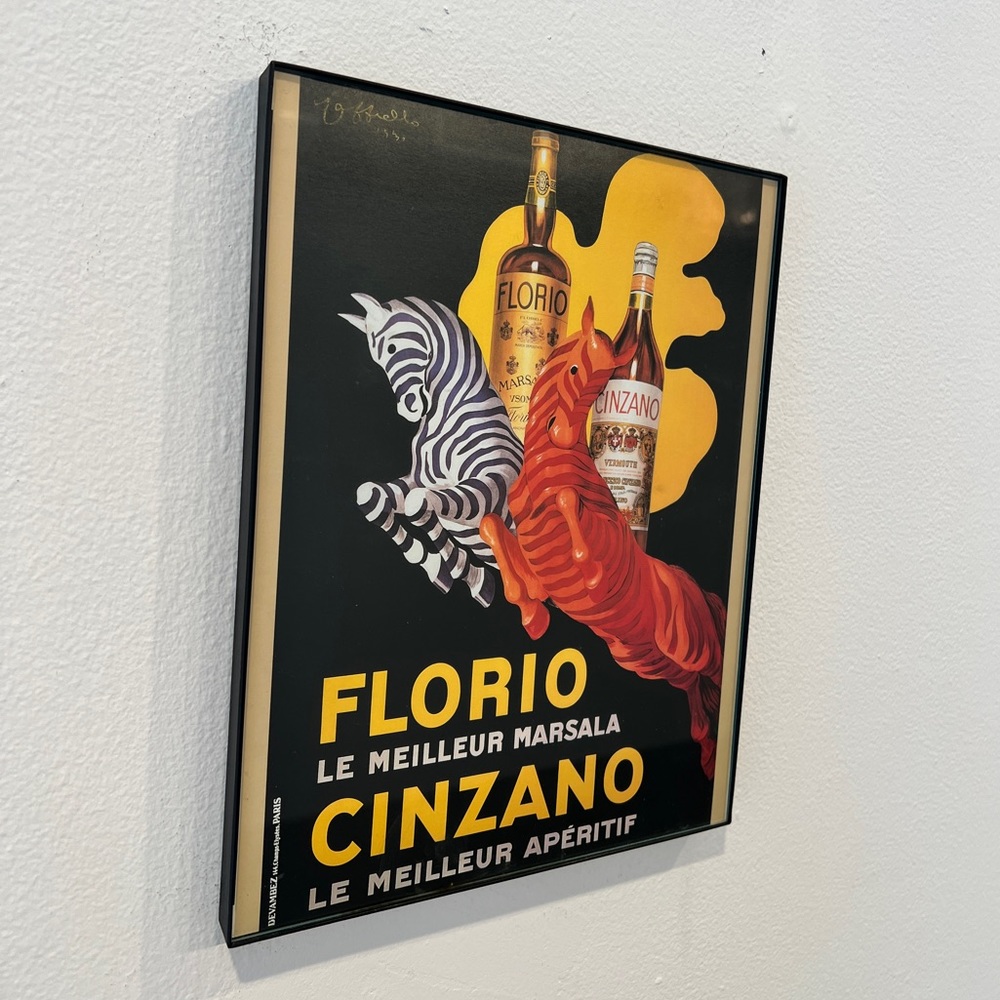 Florio Le Meilleur Marsala Cinzano Le Meilleur Aperitif framed print 8” x 10”